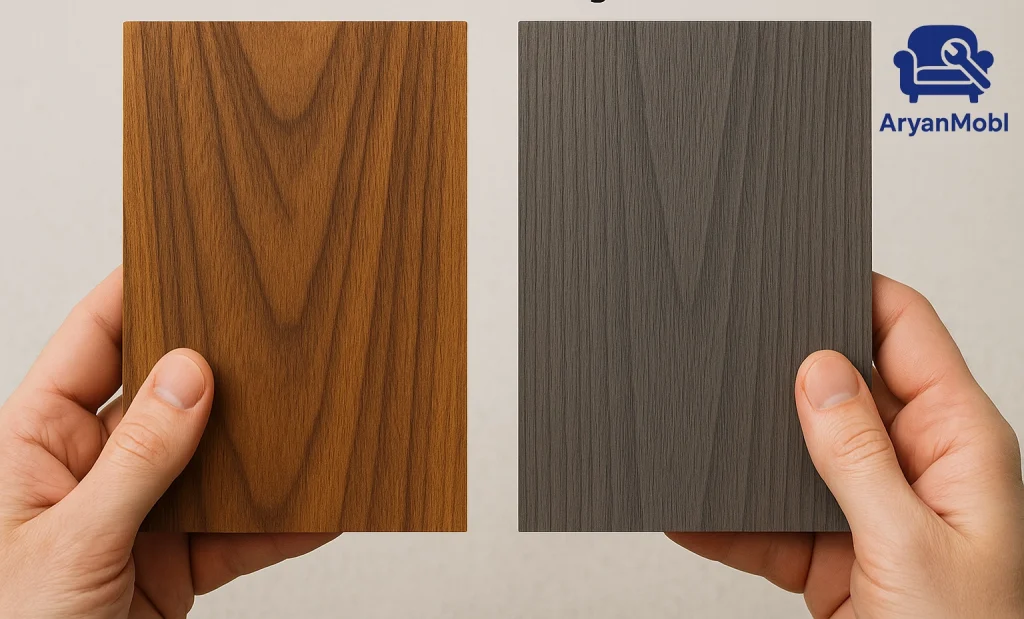 تفاوت‌های اصلی میان رنگ‌کاری روکش طبیعی و مصنوعی، رنگ کاری و ترمیم چوب، آریان مبل