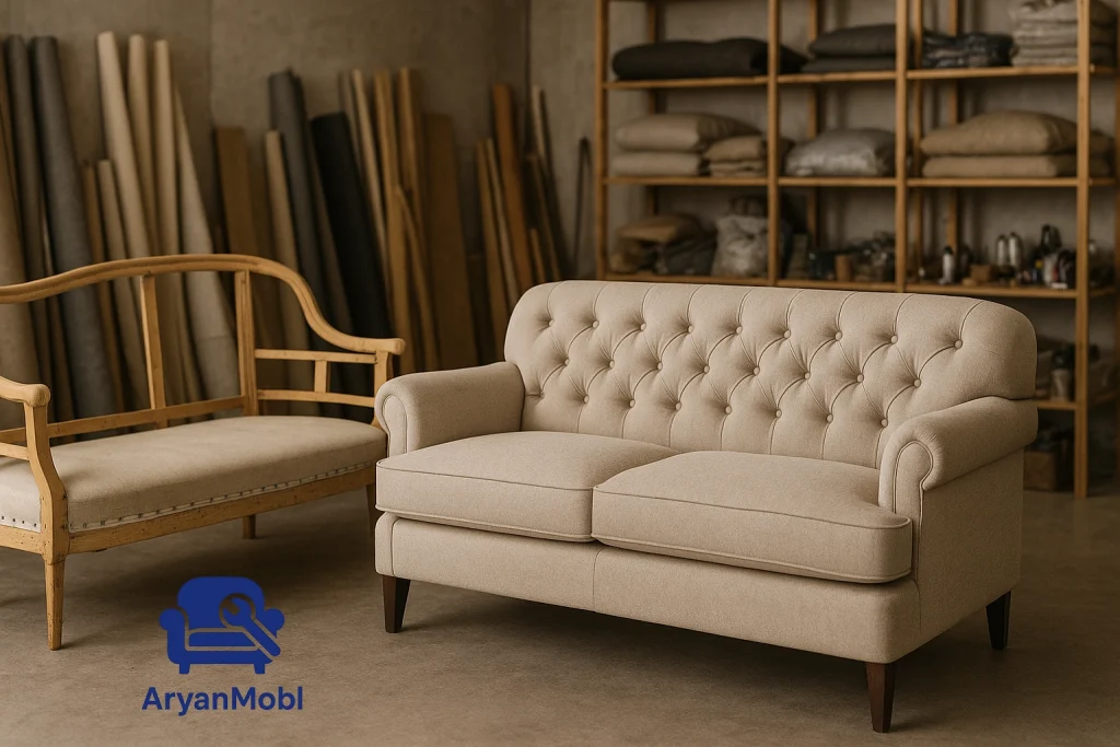 آیا تغییر مدل مبل با رویه‌کوبی واقعاً امکان‌پذیر است، آریان مبل