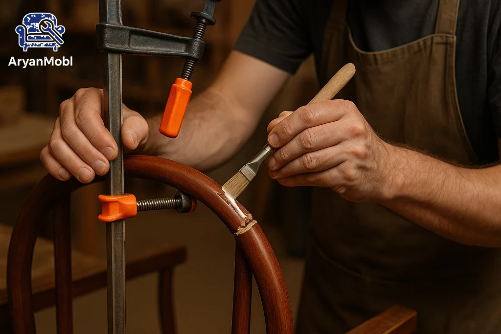 روش‌های اصولی ترمیم شکستگی مبلمان چوبی، رنگ کاری و ترمیم چوب، آریان مبل