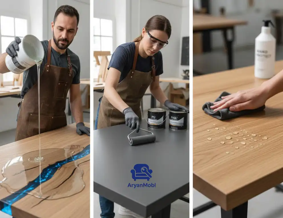 انتخاب متریال مقاوم برای میزهای خانواده، آریان مبل