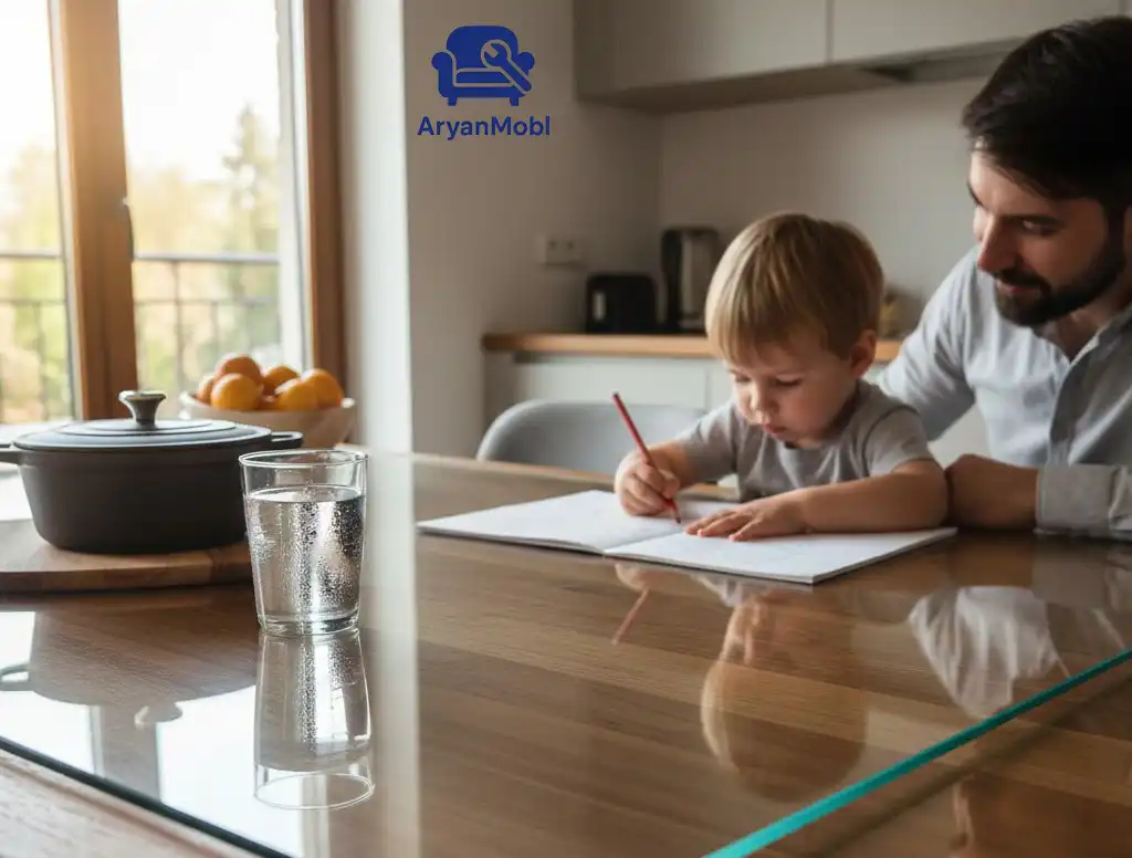 استفاده از شیشه‌های سکوریت به عنوان لایه محافظ، آریان مبل