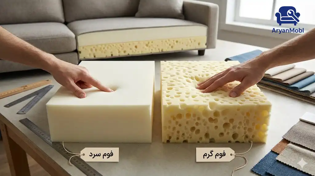 انواع فوم مبل؛ کدام را بخریم؟ (سرد یا گرم؟)، آریان مبل
