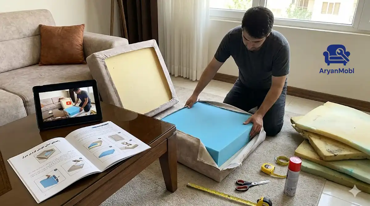 راهنمای عملی تعویض فوم در منزل، آریان مبل