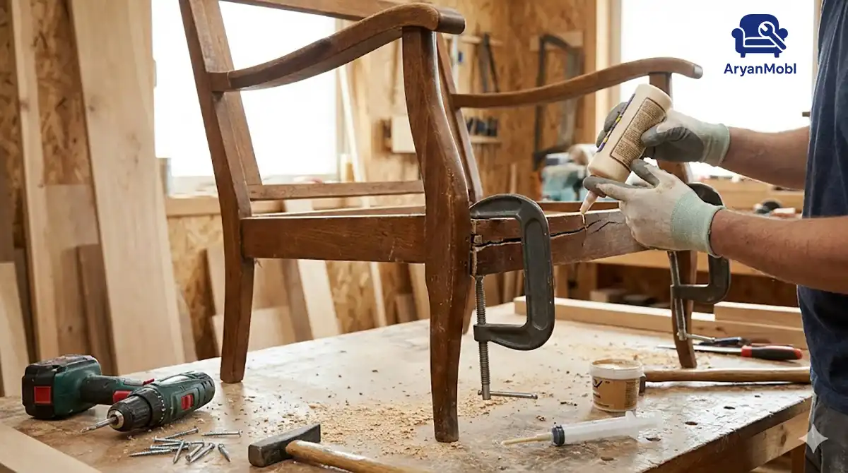 تعمیر کلاف مبل راحتی؛ چگونه اسکلت چوبی مبل را مثل روز اول محکم کنیم، آریان مبل