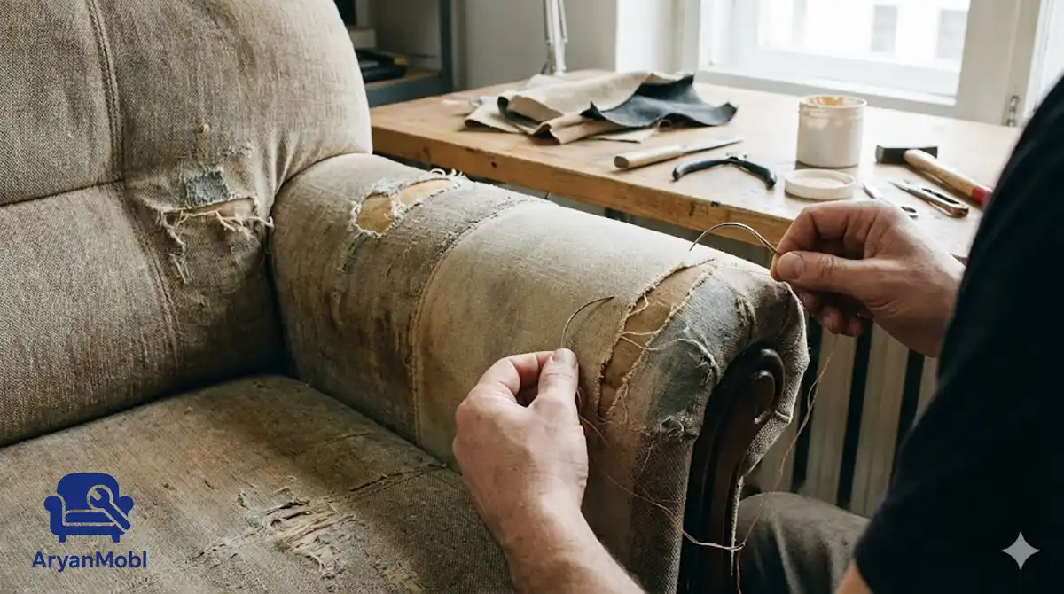 ترمیم مبل راحتی فرسوده؛ راهکار طلایی نوسازی مبلمان منزل، آریان مبل