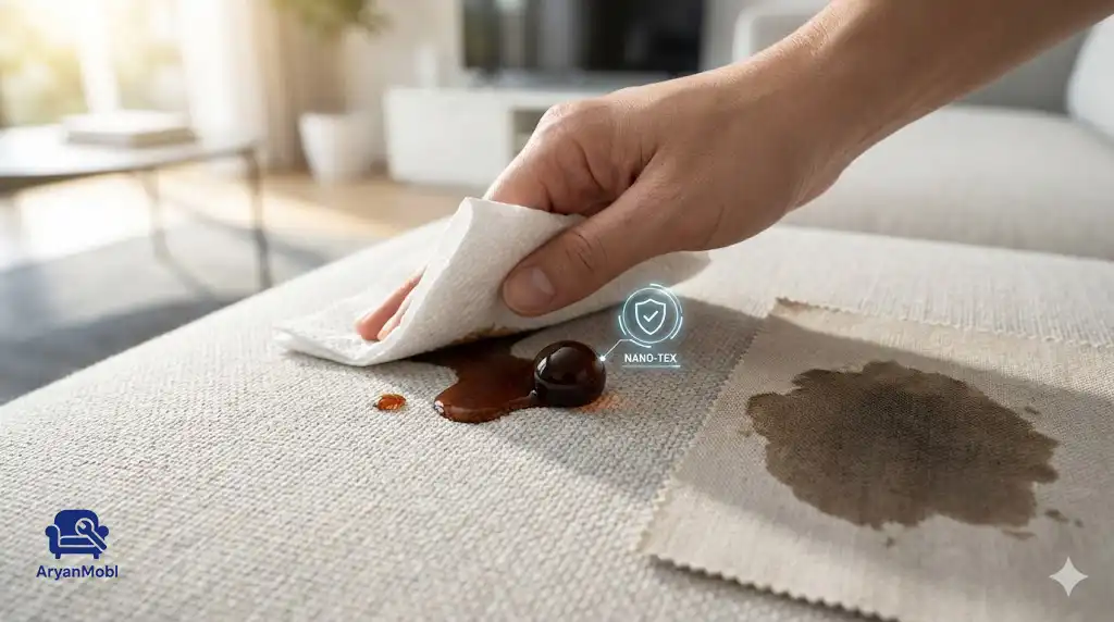 تکنولوژی نانو و اسمارت (Smart Fabrics)؛ خداحافظی با لکه‌ها، آریان مبل